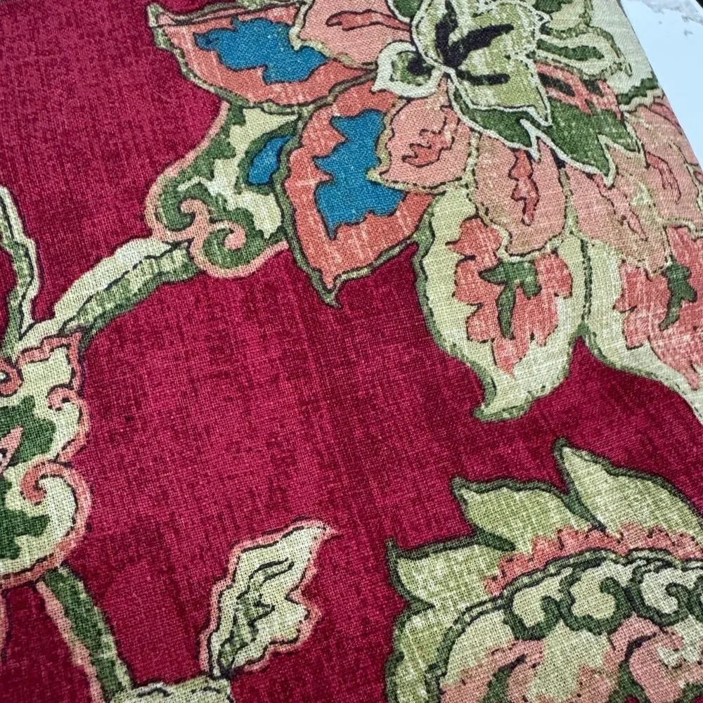 Chaps Ralph Lauren Annabelle Floral Paisley Cotton Pillow Standard Shams Red